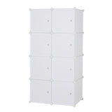 8 Cube Organizer Stackable Plastic Cube Storage Shelves Design Multifunctional Modular Closet 74329266