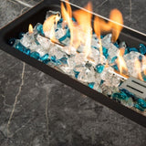 ZUN Outdoor Fire Table Propane Fire Pit Rattan gas fire table, gas fire table with tile tabletop 12282239