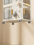 4-Tier Rolling Storage bookcase with Wheels, Large Capacity Storage bins, Mobile Multifunction 32662440