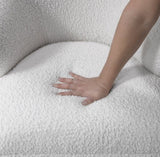 Luxury Living Room Furniture 1pc Accent Chair Beige Boucle Upholstery, High-Density Foam Seat B011P283277