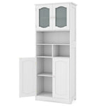 ZUN Bathroom Storage Cabinet with Glass Doors and Shelves 70453917