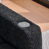 Electric Lounge Chair with Adjustable Backrest, Lumbar Pillow, Wireless Charging and Cup Holder, W2817P255603