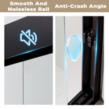 44-48" W 72" H Tempered Glass with Explosion Proof Film, Aluminum Frame Double Sliding Shower W1675P288823