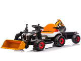 24V Kids Ride-On Electric Tractor Toy with 4-in-1 Construction Attachments W1578P294833