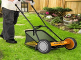 16 Inch Push Lawn Mower with Grass Catcher Bag-Orange 36487486