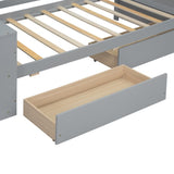Twin Size Daybed with Shelves and Drawers, Gray WF324220AAE