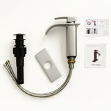 Single Handle Bathroom Faucet Lavatory Faucet Stainless Steel Single Hole-TP, Brushed NickelUnable 33589270
