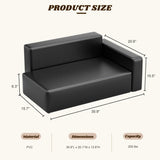 ZUN Modern Dog Sofa PU Leather Sturdy Dog Couch for Small Medium Dogs Waterproof Pet Sofa for Cats 17639659