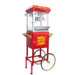 ZUN Popcorn Machine with Cart – 6oz Popper with Stainless-steel Kettle, Heated Warming Deck, and Old 73557039