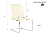 Modern PU dining chair living room chair upholstered chair, electroplated metal legs design, W210P164982