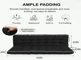 Outdoor Swing Cushions 63 Inch, Waterproof 4" Thick Porch Swing Cushion Replacement with Backrest 36897142