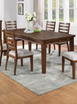 ZUN Contemporary Style 1pc Dining Table w 6 Drawers Rectangle Table Cherry Brown Finish Kitchen Dining B011P222860