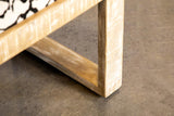 Black and White Sled Leg Accent Bench B062P153595