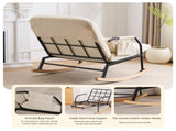 Corduroy Nursery Rocking Chair w/ Pull-out Footrest, 100&deg-160&deg Adjustable Backrest, Oversized 54625236