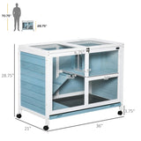 ZUN Pet cage /Wood Rabbit Hutch （Prohibited by WalMart） 78361989