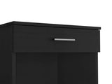 Nightstand 21"H, One Drawer, Low Shelf, Superior Top, Black B097132927