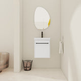 18'' Floating Wall-Mounted Vanity with Ceramic Sink & Soft-Close Cabinet Door, For Small W999P236348