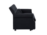Artemax 55'' Modern Shiny Velvet Convertible Loveseat Sleeper Sofa Couch w/ 2 Lumbar Pillows, W668100737