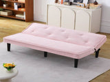 This 66-inch corduroy sofa bed flexibly adapt to the living room, apartment and bedroom, and it W3371P311451