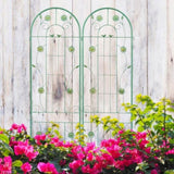 2 Pack Metal Garden Trellis 86.7" x 19.7" Rustproof Trellis for Climbing Plants Outdoor Flower W1586104735
