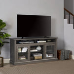 ZUN Retro TV Stand for 65'' TV, TV Console Cabinet with Storage, Open Shelves Entertainment Center for W2275P210033