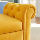 Multifunctional Storage Rectangular Sofa Stool- Yellow 03462302