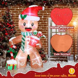 7.9 FT Lighted Christmas Inflatable Decoration, Inflatable Gingerbread Man Outdoor Decoration, Funny 39081989