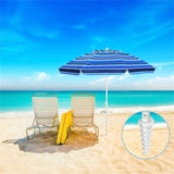7.2 Feet Outdoor Beach Umbrella with Tilt Mechanism 34695435