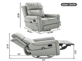 Modern Manual Recliner Swivel Rocking Recliner Massage Recliner Chair with 8-Point Massage with N763P399629E