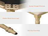 Oak Upholstered End of Bed Bench, Farmhouse Bedroom Bench Entryway Seat with Solid Wood Legs, 52 62441498