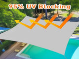 10'X13' Light Grey HDPE sunshade sail 70306079