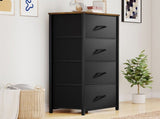 4 Drawer Dresser with Durable Steel Frame & Handles for Adult for , Living Room, Black 29829281