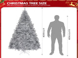 6 FT Artificial Christmas Tree, Unlit Hinged Christmas Pine Tree with 800 Branch Tips and Sturdy 38810300