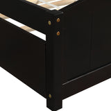 Twin size Platform Bed with Trundle, Espresso 46877340