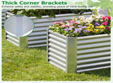 422 Ft Galvanized Steel Raised Garden Bed Outdoor Planter Box for Vegetables Herbs Flowers 11636552
