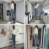 ladder, folding ladder stool, with anti slip wide pedals, steel ladder, with safety anti slip W2717P239455