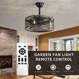 ZUN 20 inch Caged Ceiling Fan with Lights 47063397