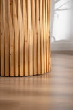 Retro Fashion Style Cylindrical Side Table with Vertical Texture Relief Design,Suitable for Living GL-W757102860