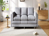 Modern 3-seater Sofa 79.5" Sofa Couch Upholstered Sofa with Dual-layer Seat Cushions for Living N763P351754R
