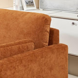 ZUN 58.66" Small Modern Loveseat Sofa, Mid Century Chenille Fabric 2-Seat Couch Love Seat with Back W1765P172333