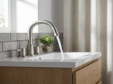 8-Inch Widespread Bathroom Faucet, 2-Handle 3-Hole with 360&deg Pull-Down Sprayer and Pop-Up Drain, 30261772