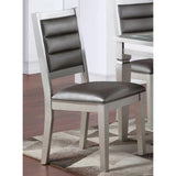 ZUN Set of 2 PU Upholstered Dining Chair, Silver B016P225999