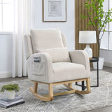 Welike 27.5 "W Modern Accent High Back Living Room Casual Armchair Rocker with One Lumbar W834105963