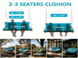 Swing Cushions 2-3 Seater Replacement Waterproof Bench Cushion 47.2x39.4x3.94in-120x100x10cm 63299884