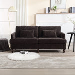 ZUN COOLMORE Mid Century Modern chenille Fabric Loveseat sofa, 2-Seat Upholstered Loveseat Sofa Modern W395P151900