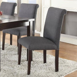 ZUN Transitional Blue Grey Polyfiber Chairs Dining Seating Set of 2 Dining chairs Plywood Birch Dining HSESF00F1543