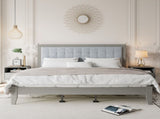Solid Wood Platform Upholstered Headboard King Bed N758P197693G