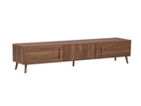 Mid Century TV Stand 2 Drawers, Media Console Table for TVs up to 80'', Entertainment Center N710P222772P