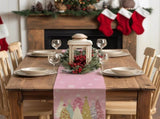 Christmas Table Runner 13x72 Inch, Xmas Trees Snowflakes Holiday Decorative Farmhouse Table 98307169