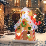 ZUN Christmas Inflatable Gingerbread House 37475004